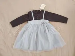 新品☆プティマイン 80サイズ チュールドッキングワンピース