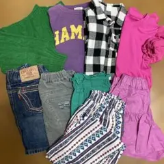 ガール 120cm まとめ 半袖 長袖 ニット ワンピース スカート キュロット