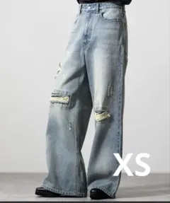 美品　 【CLEL】ヴェイルドダメージデニム XSサイズ