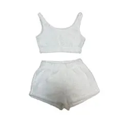 SHEIN ルームウェア ホワイト セットアップ Sサイズ