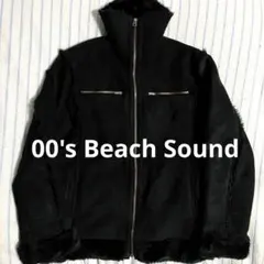【雰囲気抜群❗️】00's Beach Sound 黒 フェイクムートン コート
