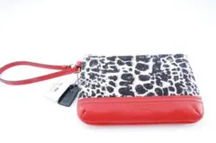COACH リストレット レオパード キャンバス SVARF 赤コーチポーチ