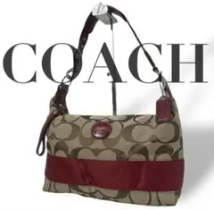 COACH シグネチャー ショルダーバッグ レッドのサムネイル