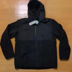 ユニクロ　UNIQLO　防風アウターフリースパーカー　Lサイズ　ブラック　黒