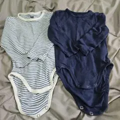 H&M オーガニックコットンロンパース2点セット