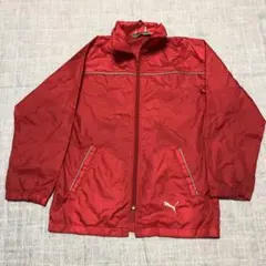 プーマ　140cm シャカシャカ　レッド　ウインドブレーカー　中古　汚れあり