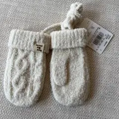 ミキハウス　ホットビスケッツ　ベビー用ホワイト手袋　 Sサイズ