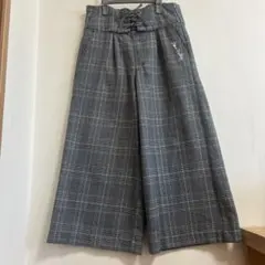 チェック柄ワイドパンツ Love Rabby