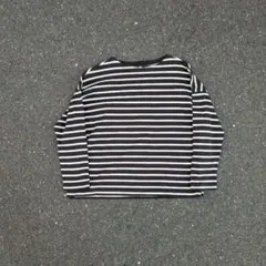 00s OLD UNIQLO ボーダー 長Tシャツ y2k 短丈