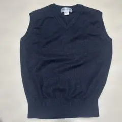 ダークブルー Vネック ノースリーブベスト
