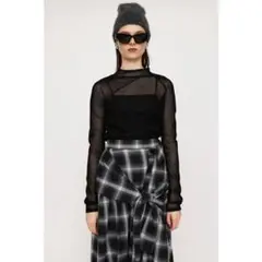 SLY メッシュニット　トップス サマーニット ブラック　未使用　y2k 夏服のサムネイル