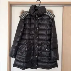 超美品　バーバリーブルーレーベル　ダウンジャケット　ブラック40 ファー付き