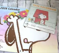 2026年　スヌーピー　2点セット　　　　　　　　　　　　壁掛け＆卓上カレンダー