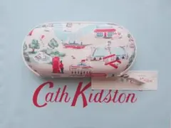 【新品未使用】キャスキッドソン ジップ 眼鏡ケース ロンドン柄 眼鏡拭き付き