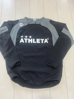 ATHLETA 長袖ピステ Mサイズ 黒/グレー