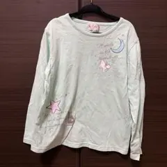 マザウェイズ　130 女の子　長袖　ロングシャツ　カットソー　猫　星　月