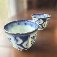 江戸時代　古伊万里　染付 蕎麦猪口 竹林図 湯呑み 3客セット 江戸時代 古伊万里 染付 蕎麦猪口 竹林図 湯呑み 3客セット - メルカリ