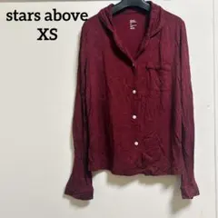 stars above 【XS】フード付きバーガンディシャツ
