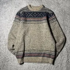 エルエルビーン　バーズアイニット　セーター　USA製　80s ユニセックス　古着