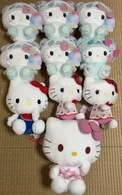 新品未使用 ハローキティ スーパーラージ BIG ぬいぐるみ 6点セット