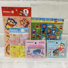 クレヨンしんちゃん シール　6点セット タイルシール　おはじきシール