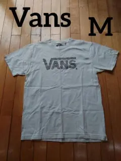 バンズ Vans Tシャツ 00s ビンテージ 白 チェッカーフラッグ メンズM
