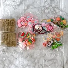 未使用品✨可愛い ヘアゴム＆アメピン セット