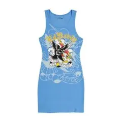 Ed Hardy タンクワンピース S ブルー 鷲 Y2Kのサムネイル