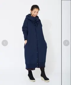 メルシーボークー　mercibeaucoup　楽々コート　size1　ネイビー