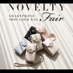 ナイスクラップ　スマホショルダーバッグ（ツイード柄）