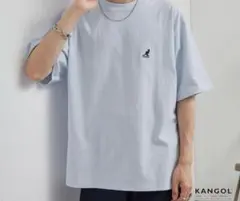 KANGOL オーバーサイズ 半袖Tシャツ 韓国 メンズライク 水色くすみブルーのサムネイル