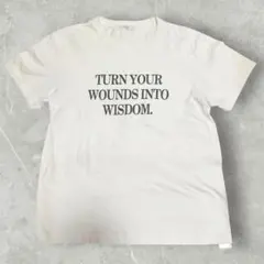 【訳あり】ラウンジドレス WISDOM ロゴ Tシャツ フリーサイズ 白のサムネイル
