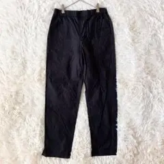 スタディオクリップ カジュアルパンツ ストレッチ 黒（M） ウエストゴム 裏地