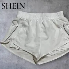 SHEIN ショートパンツ ホワイト スポーツ L 大きいサイズ　ランニング