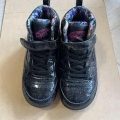 Vans ブラックラメハイカットスニーカー