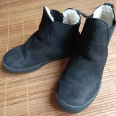 GLOBAL WORK 黒 スエードブーツ 21サイズ