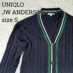 UNIQLO ユニクロ JW ANDERSON 長袖ニットカーディガン ネイビー