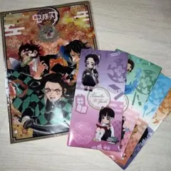 ダブルポケットクリアファイル 鬼滅の刃　逆転　＋ローソン4枚