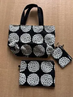 花柄エコバッグとポーチセット