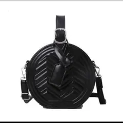 ショルダーバッグ 2way サークル型 シンプル ブラック