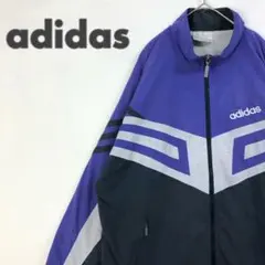 3003 アディダスオリジナルス　ジャージ　トラックジャケット　刺繍　ロゴ　紫