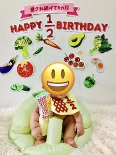 ハーフバースデー スタイと飾りセット