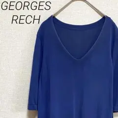 GEORGES RECH ロング ニットワンピース 五部袖 Ｖネック ポケットのサムネイル