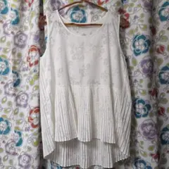 ノースリーブチュニック　ホワイト　中古品