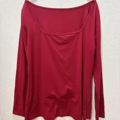 【SHEIN CURVE】長袖トップス レッド 1XL 大きいサイズのサムネイル