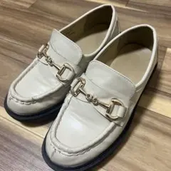 GU.ローファー.Sサイズ.ベージュ