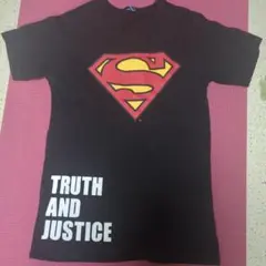 Babydoll半袖Tシャツ黒スーパーマン