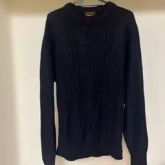 ARAMIS ダークブルー ケーブルニットセーター　Mのサムネイル