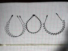 波形デザイン ヘアバンド 3個セット