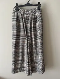 ジャーナルスタンダード　チェック柄 ワイドパンツ ゴムウエスト